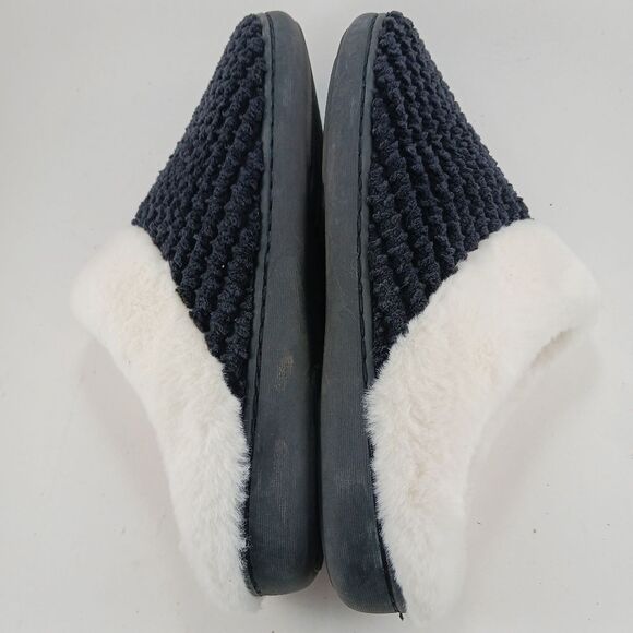 Fuzzy House Slippers For Women Indoor/ Outdoor Winter Warmth Black 40/41 7-8 .US - Picture 6 of 7